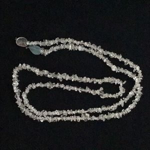 Lariat style polished stone necklace